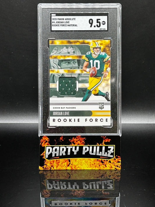 2020 Panini Absolute #4 Jordan Love RC Rookie Force Material SGC 9.5