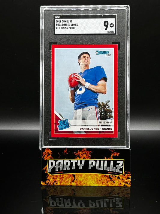 2019 Donruss #304 Daniel Jones Red Press Proof Rated Rookie SGC 9