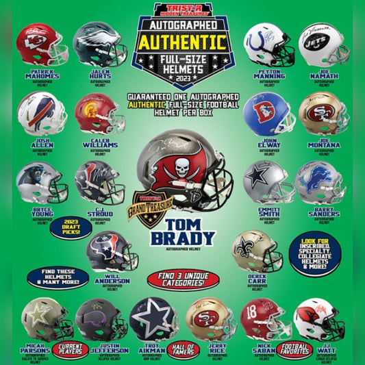 TRISTAR Hidden Treasures: Autographed Authentic Full Size Football Helmets 2023 Series Edition Box