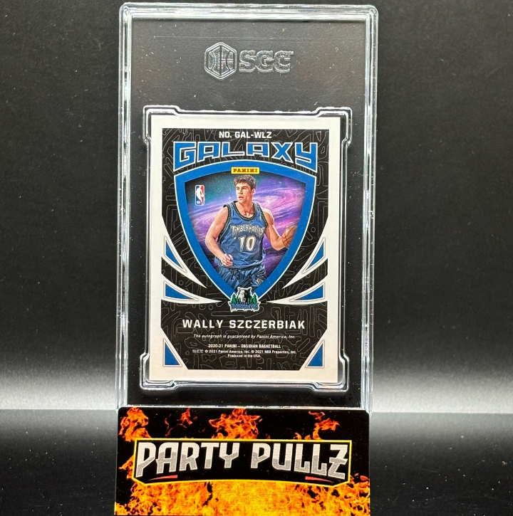 2020-21 Panini Obsidian #GAL-WLZ Wally Szczerbiak Galaxy Autograph 23/49 SGC 9.5 Auto 10 POP 1