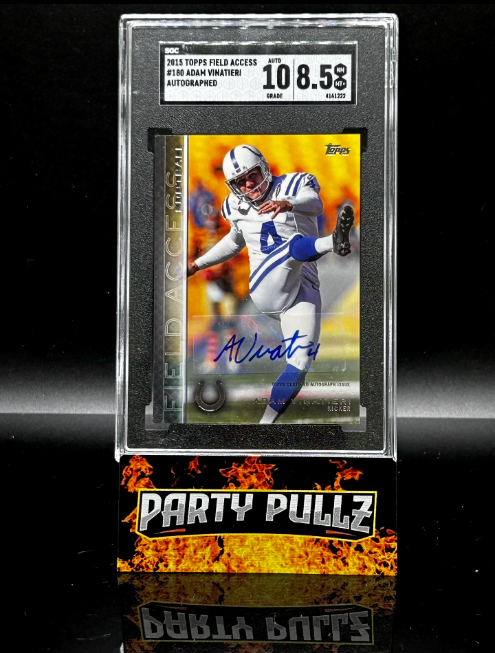 2015 Topps Field Access #180 Adam Vinatieri Autograph SGC 8.5 Auto 10