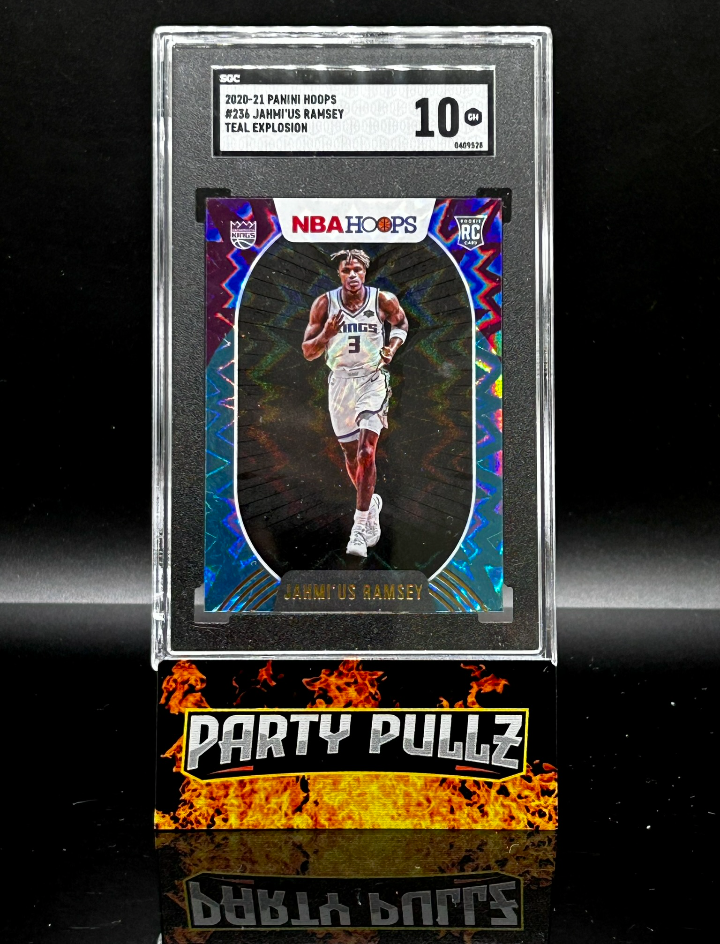 2020-21 Panini NBA Hoops #236 Jahmi'us Ramsey RC Rookie Teal Explosion SGC 10