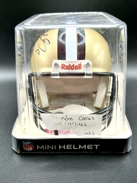 Brandin Cooks Signed Saints Mini Helmet "JSA Certified"